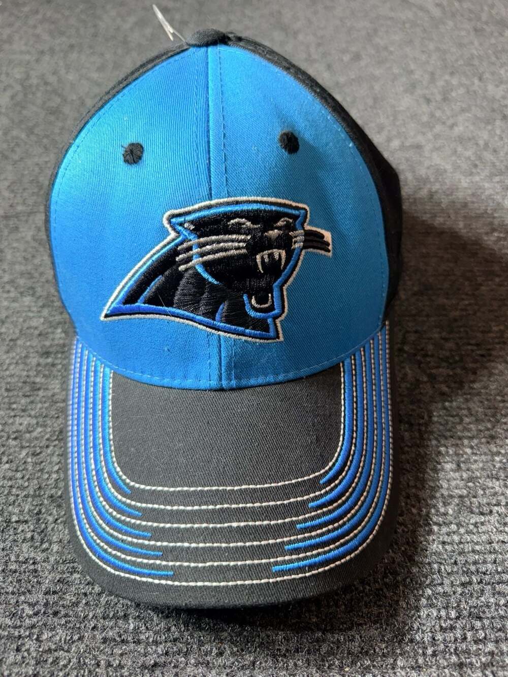 Carolina Panthers NFL Team Apparel strapback Hat Blue Black